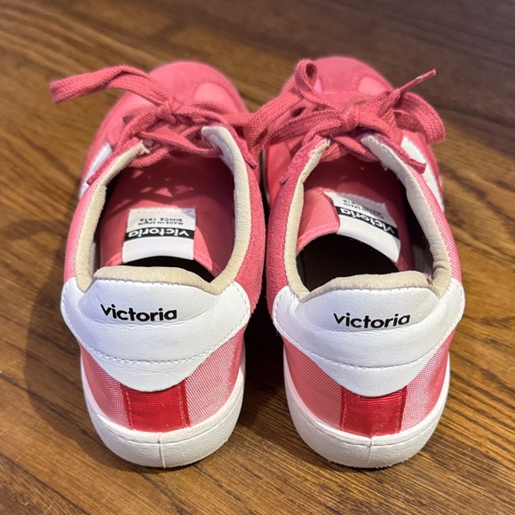 Victoria Berlin Nylon Women's Pink Low-Top Sneakers with White Accent - Picture 4 of 6
